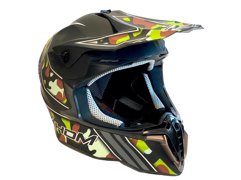 HDM hjelm i mattsort/camu XS (53-54cm)