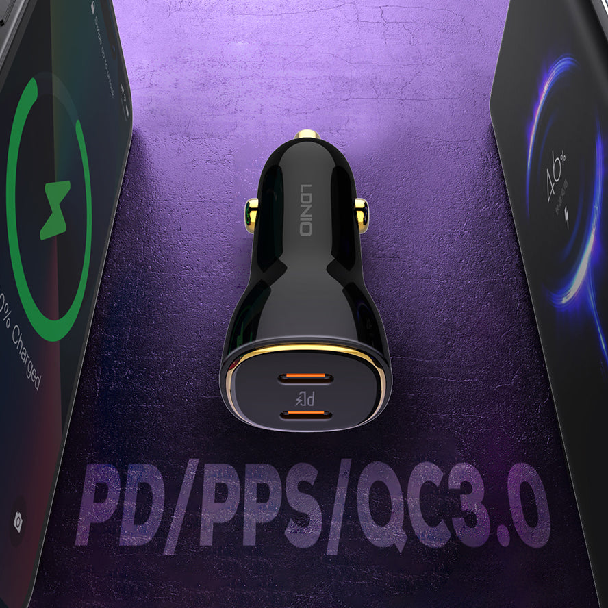 60W lader med doble PD utganger for superrask billading