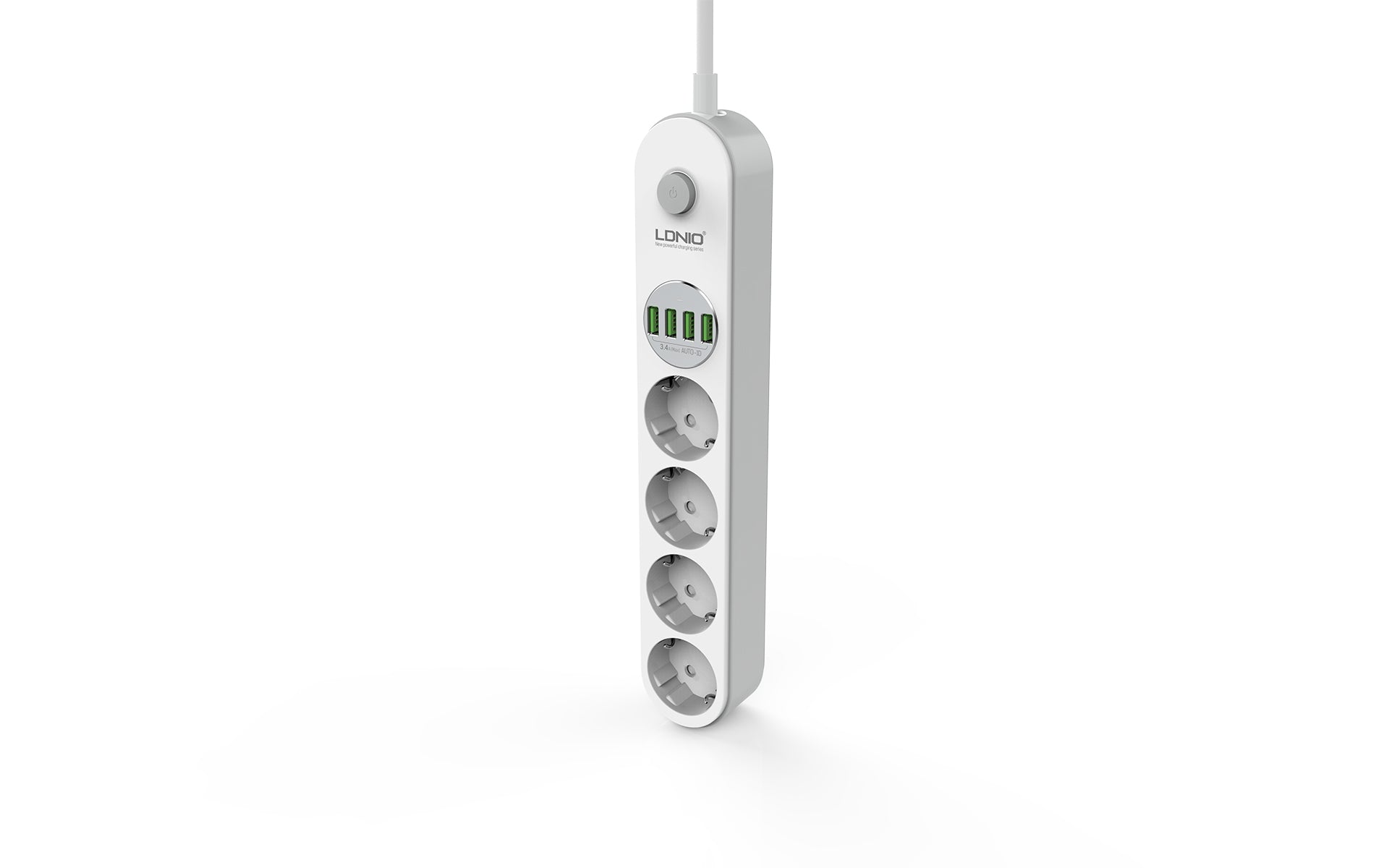 SE4432 Kabelfelle med 4 utganger (maks 2500W) og 4 USB utganger