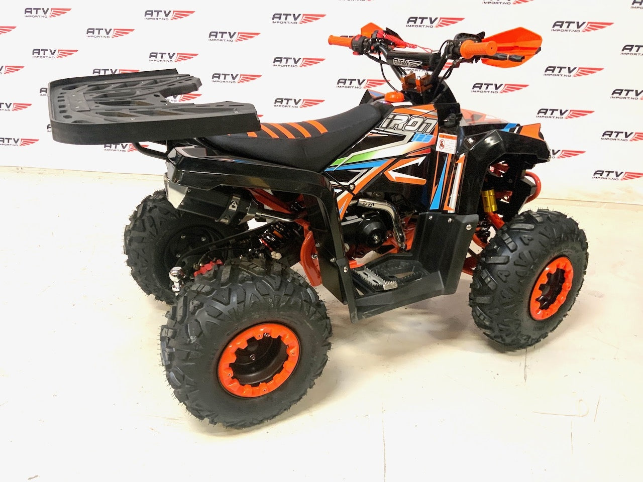 125 cc Stor barnemodell/ungdomsmodell 3+1 med hengerkule, bagasjebrett og LED lys - SORT