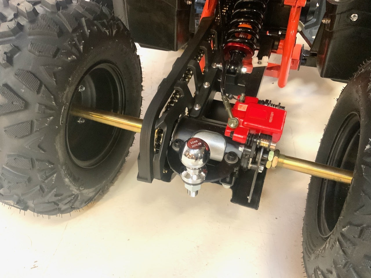 125 cc Stor barnemodell/ungdomsmodell 3+1 med hengerkule, bagasjebrett og LED lys - SORT
