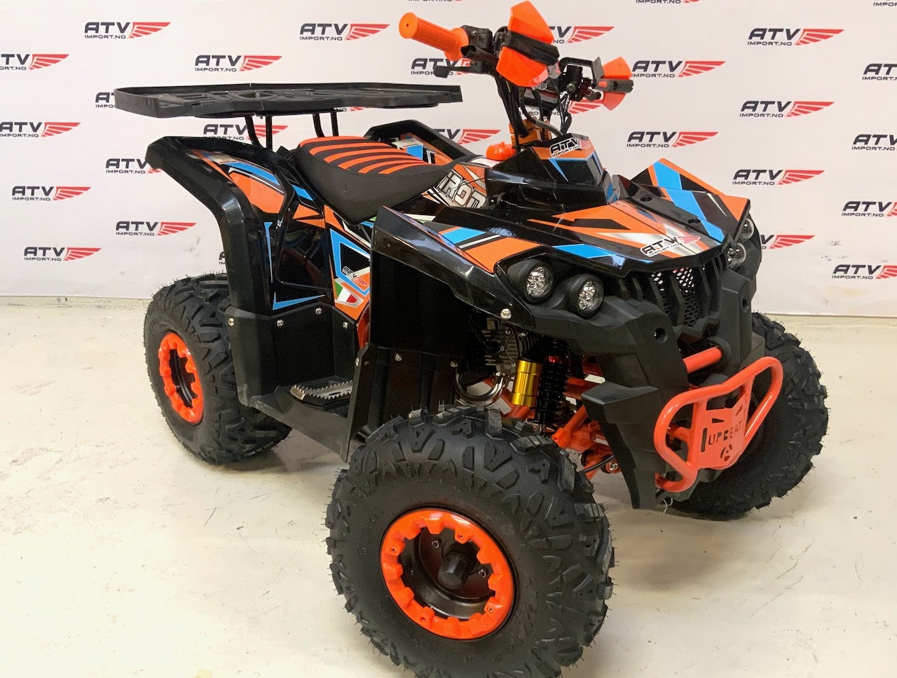 125 cc Stor barnemodell/ungdomsmodell 3+1 med hengerkule, bagasjebrett og LED lys - SORT