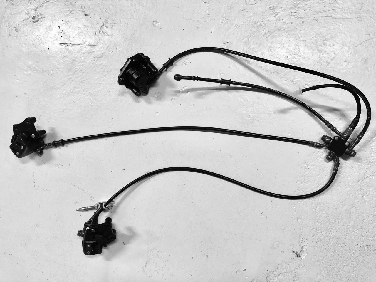 Komplett hydraulisk bremsesett til MiniTraktor,