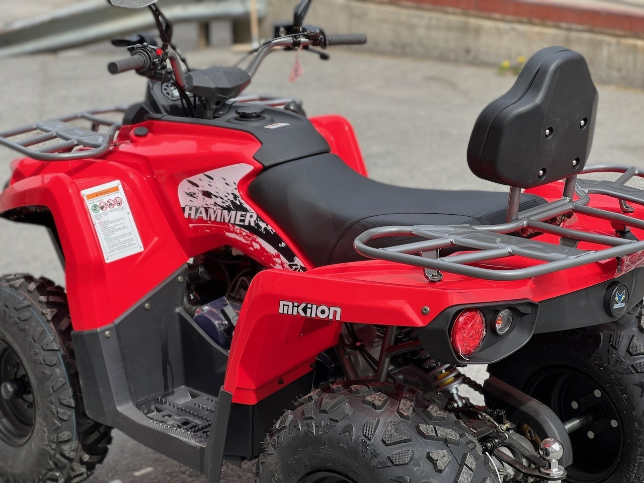 NY MODELL - 200cc Hammer II - Stor modell m/vinsj - rød