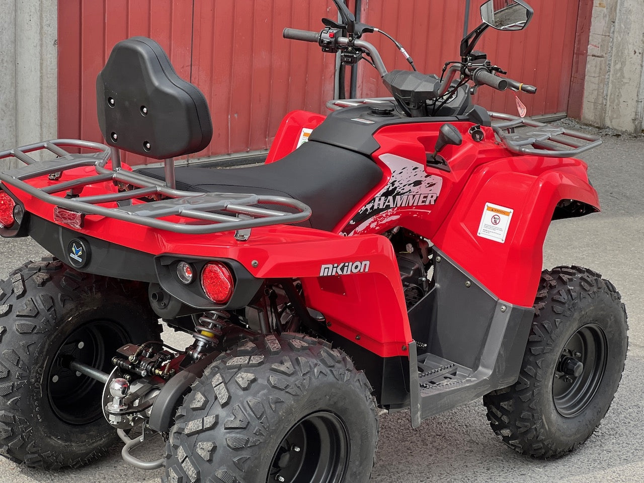 NY MODELL - 200cc Hammer II - Stor modell m/vinsj - rød