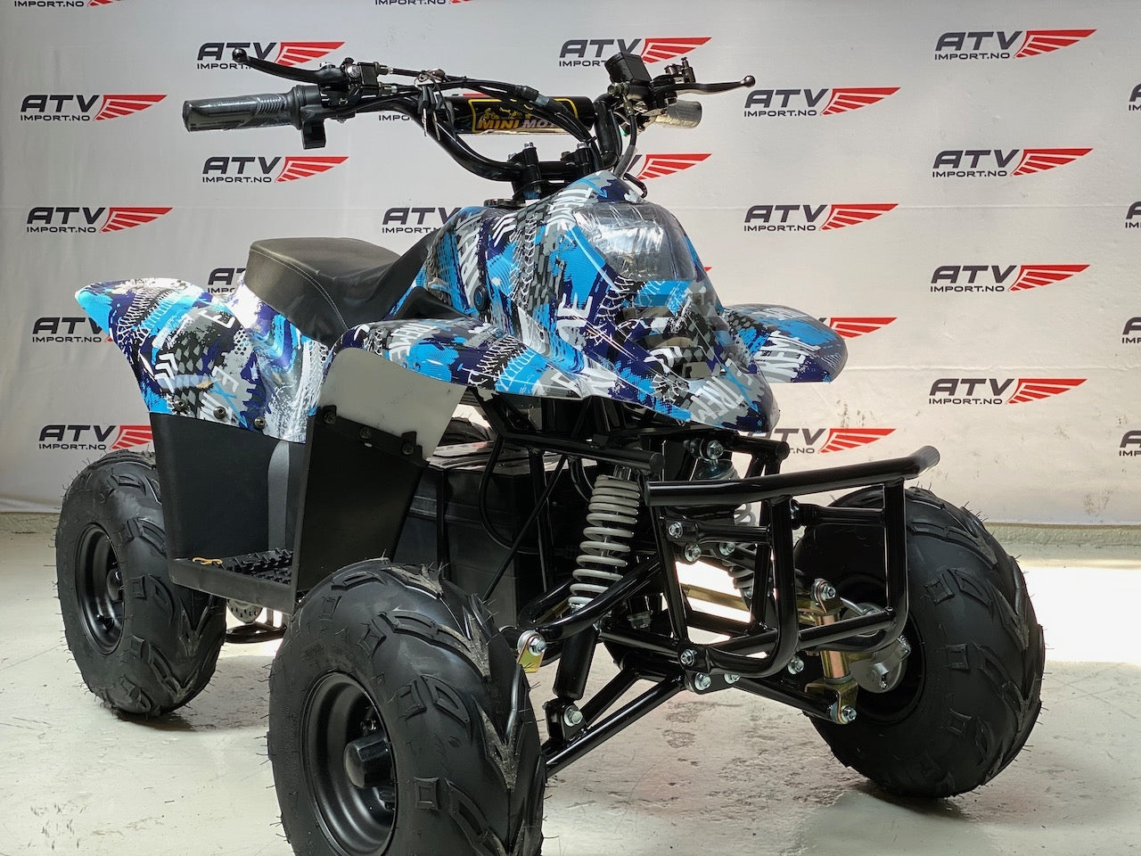 Elektrisk børsteløs, stor barne ATV blå F1