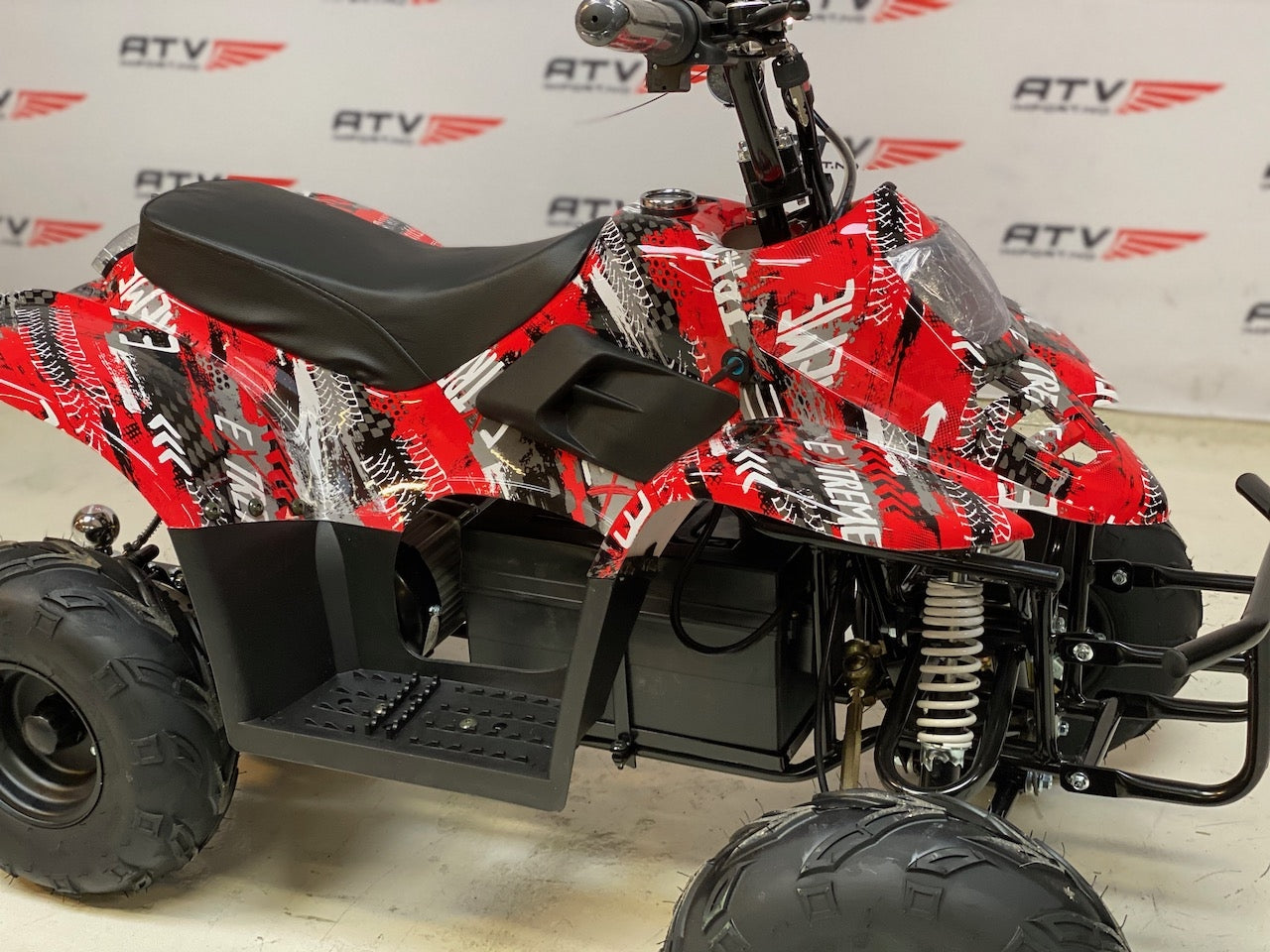 Elektrisk børsteløs, stor barne ATV rød F1