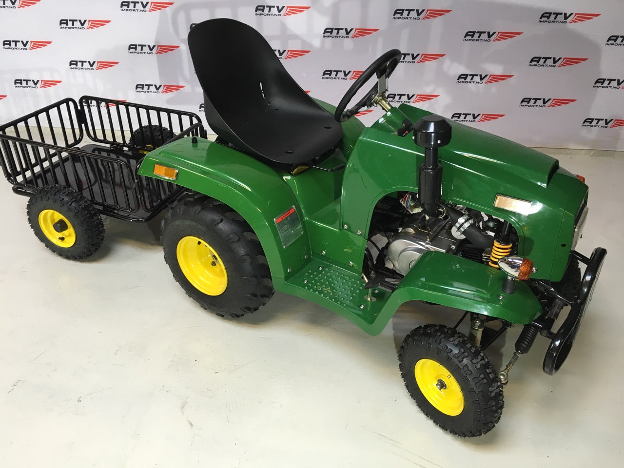 110cc Mini Traktor med henger grønn