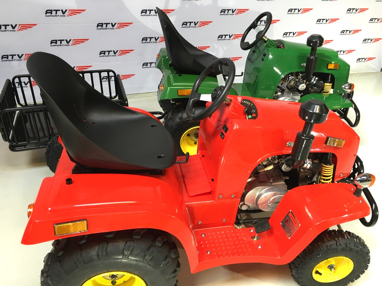 110cc Mini Traktor med henger rød