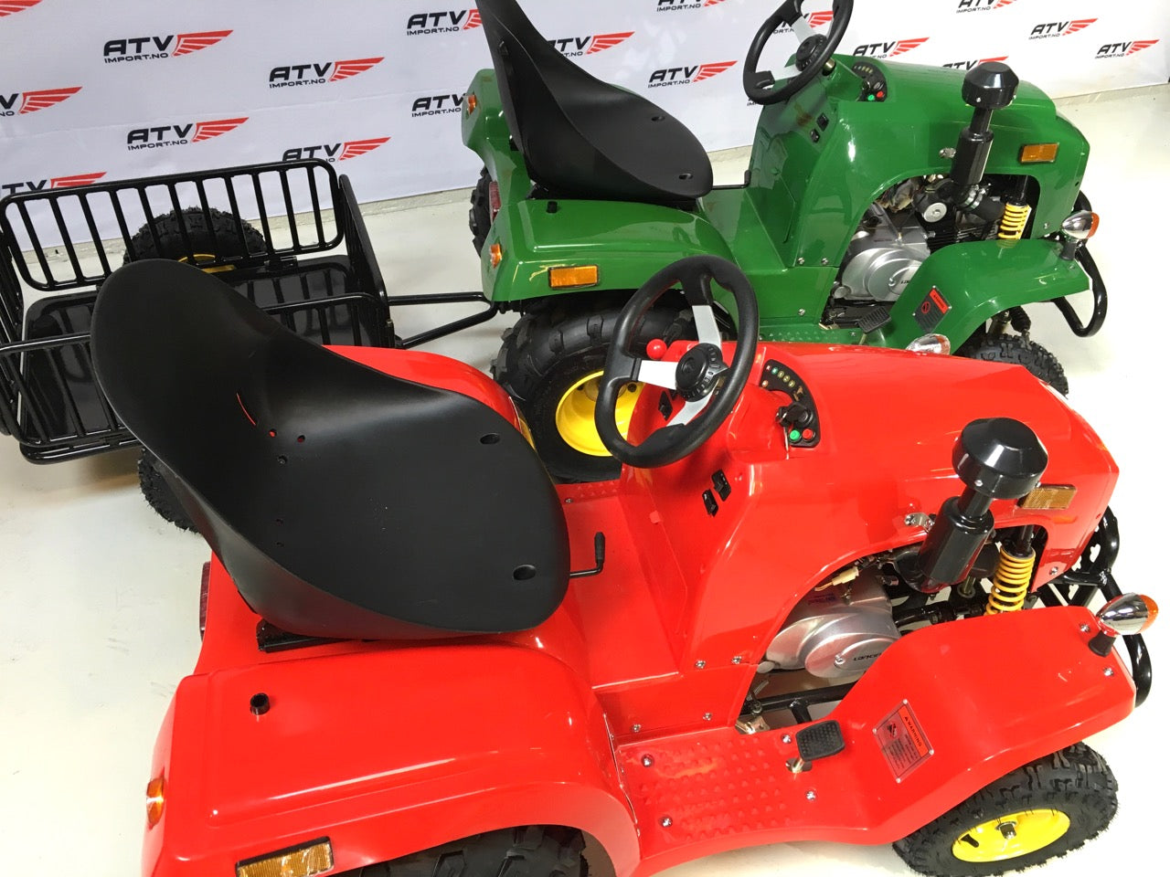 110cc Mini Traktor med henger rød