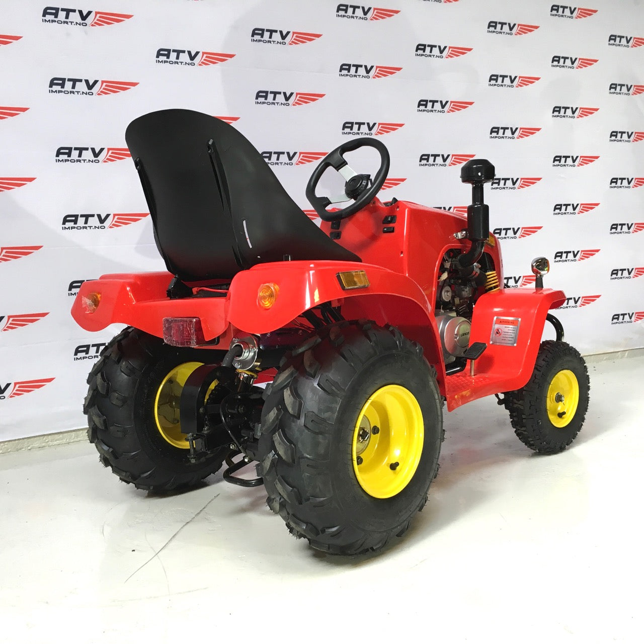 110cc Mini Traktor med henger rød