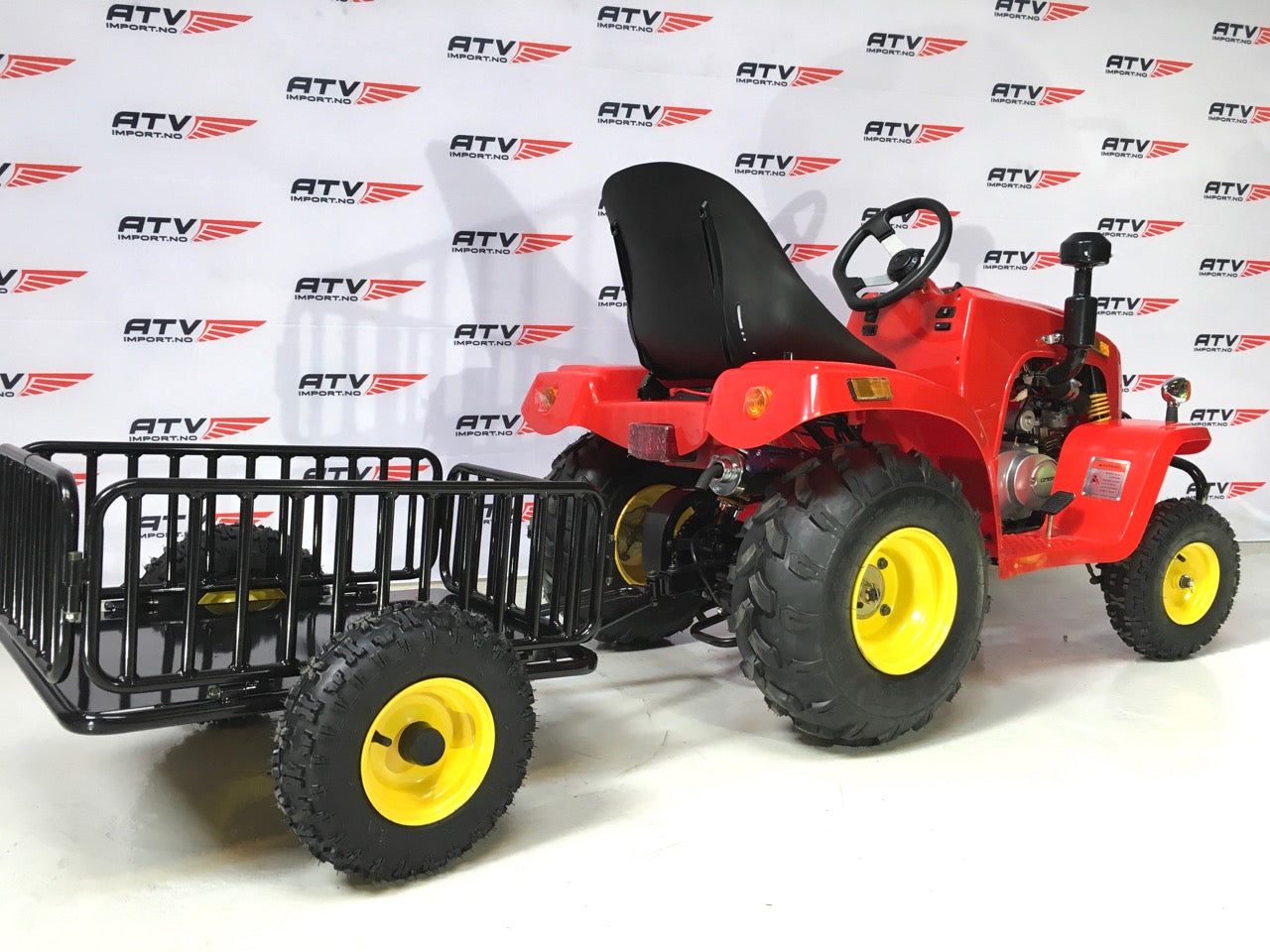 110cc Mini Traktor med henger rød