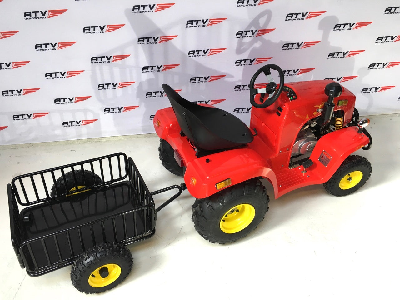 110cc Mini Traktor med henger rød