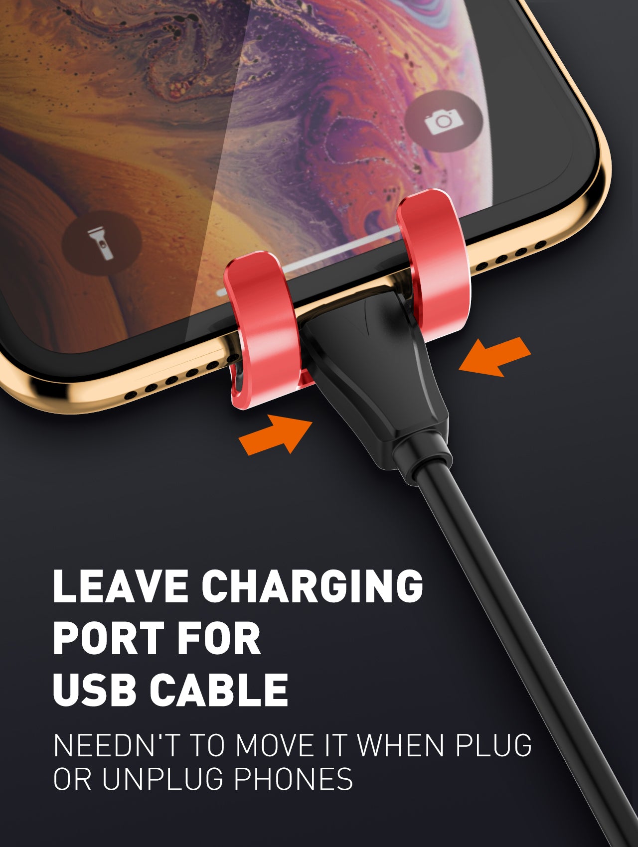 Universal mobiltelefonholder i metall som kan roteres 360 grader