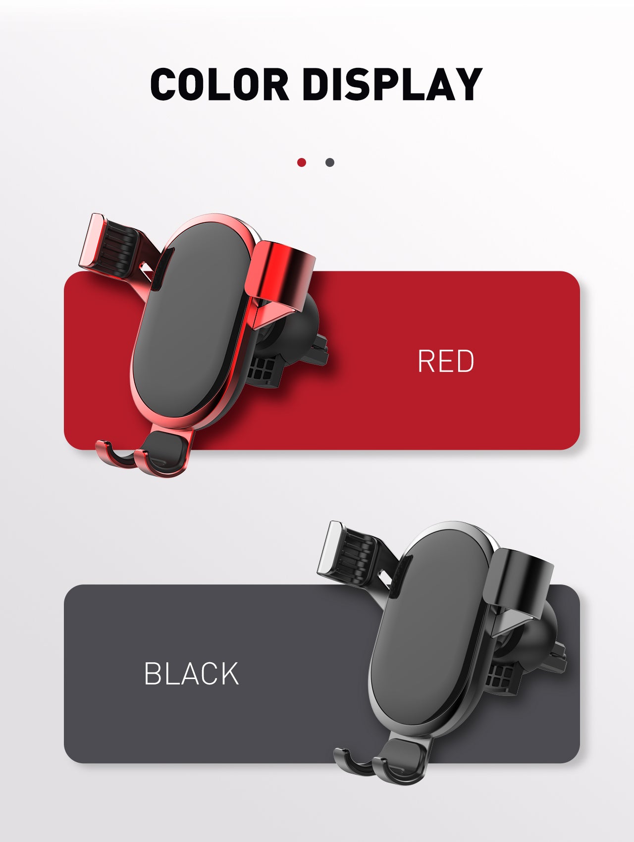 Universal mobiltelefonholder i metall som kan roteres 360 grader