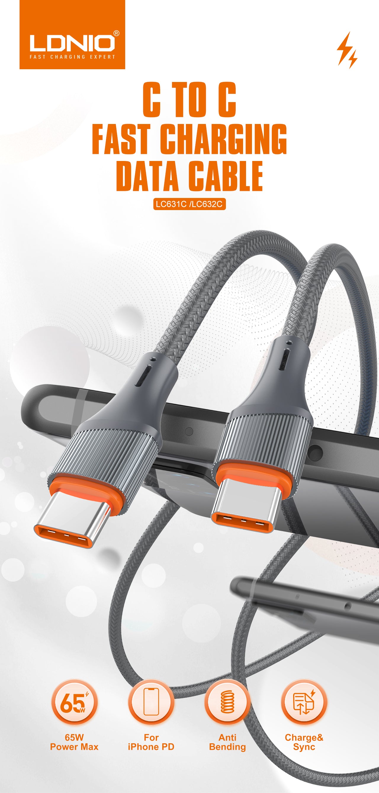 LC831C Lade/data kabel - 1m