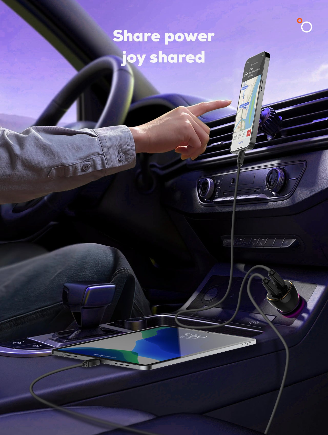 60W lader med doble PD utganger for superrask billading