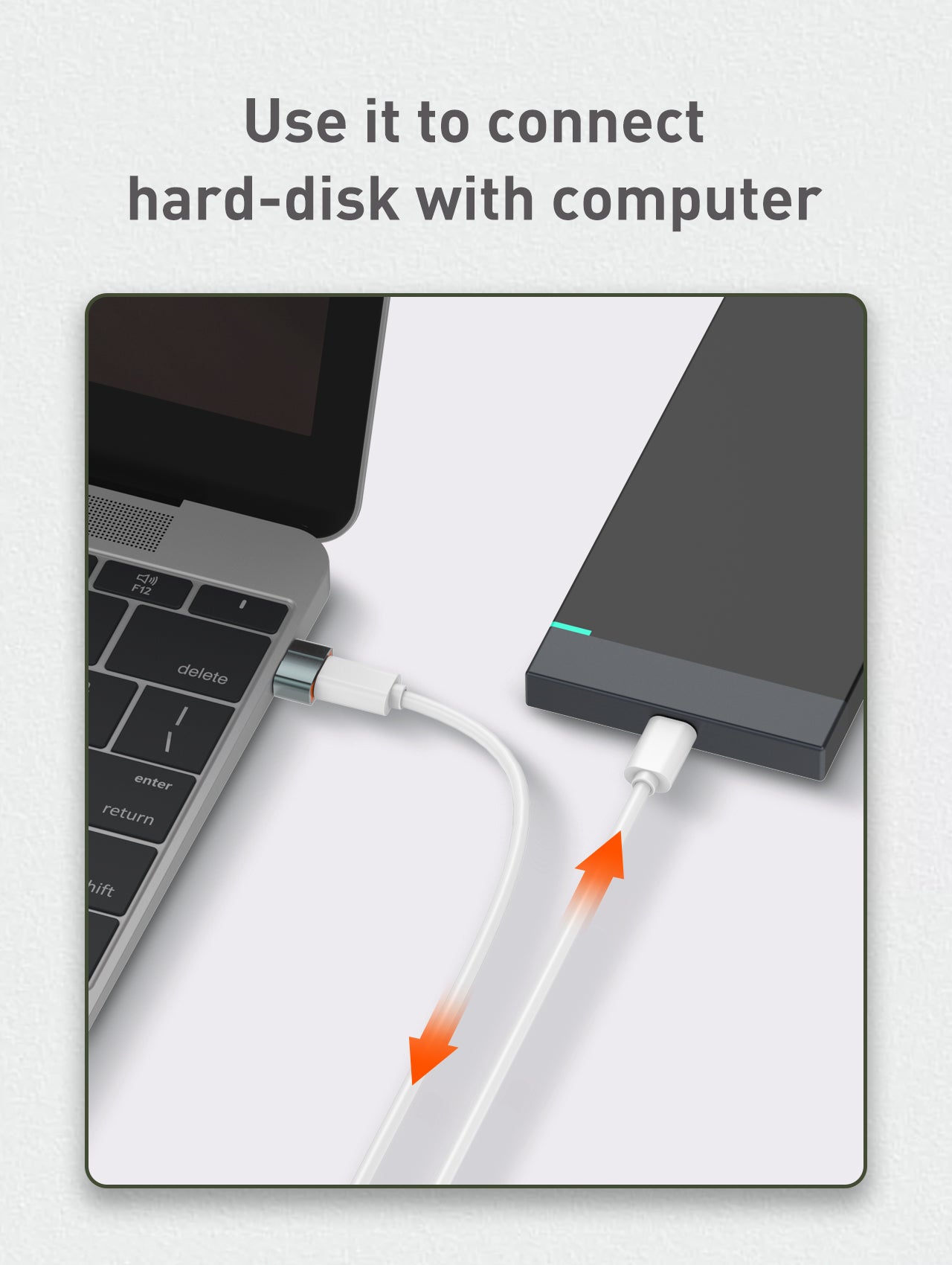 LC150 - overgang type-C til USB - støtter hurtiglading