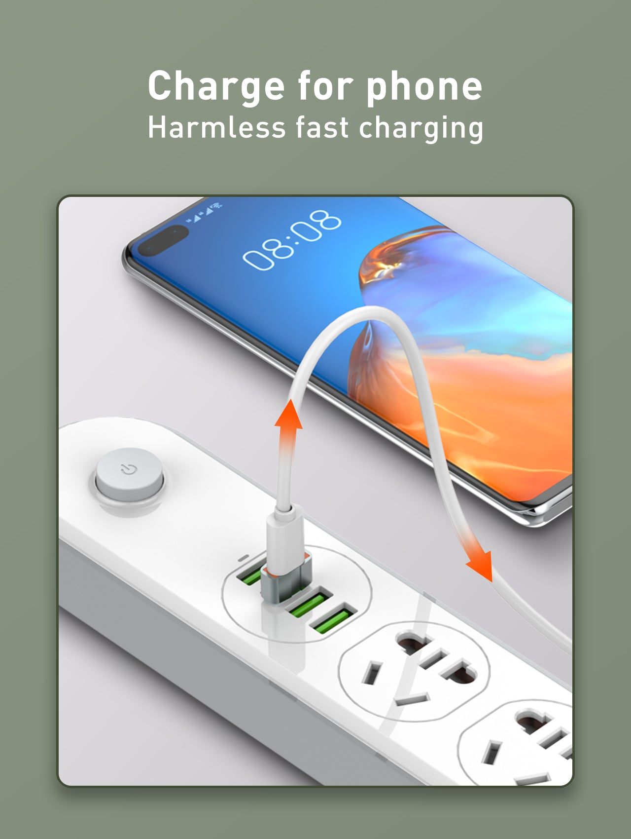 LC150 - overgang type-C til USB - støtter hurtiglading
