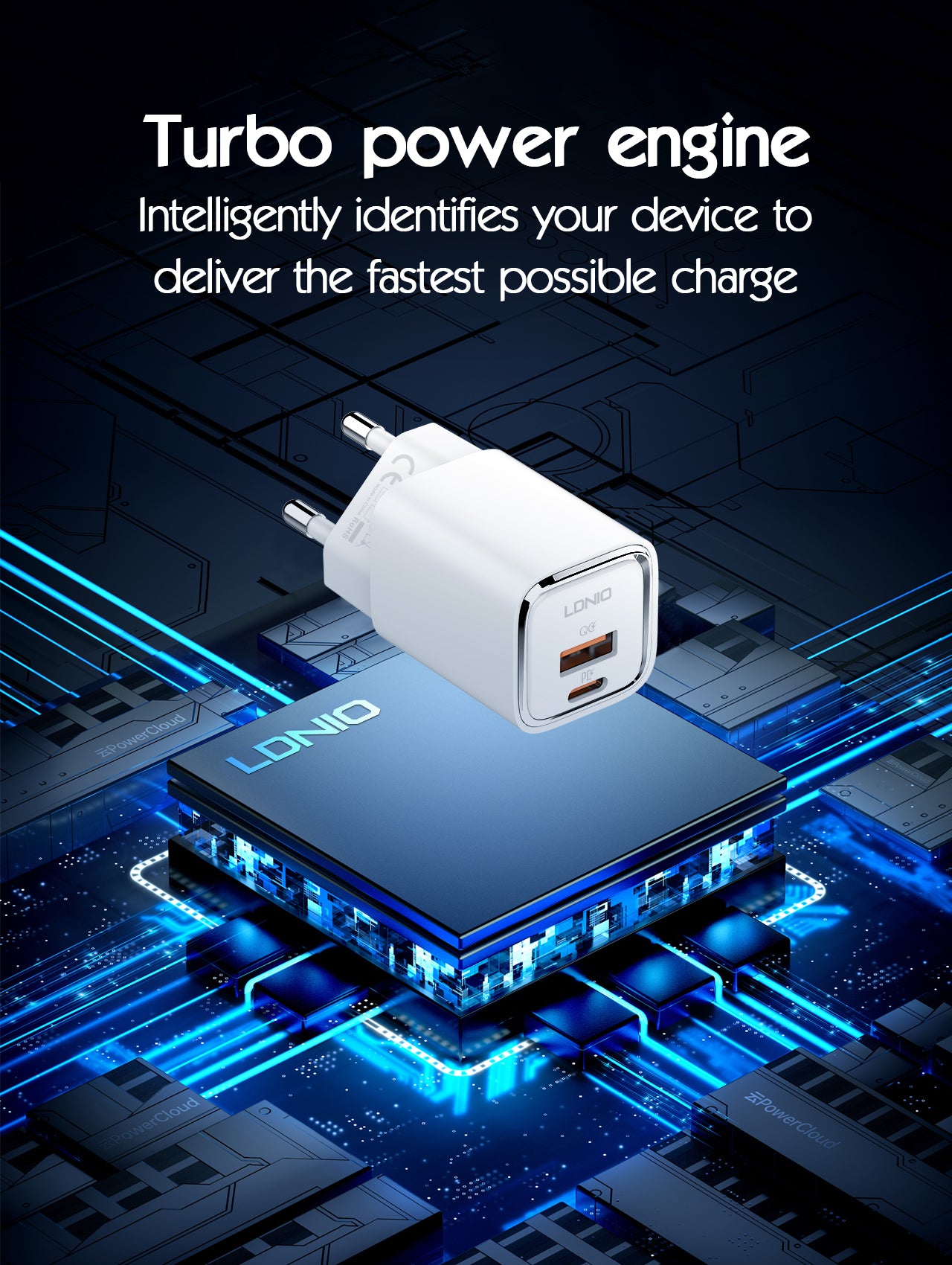 A2317C 30W Hurtiglader med 2 utganger - PD/QC3.0