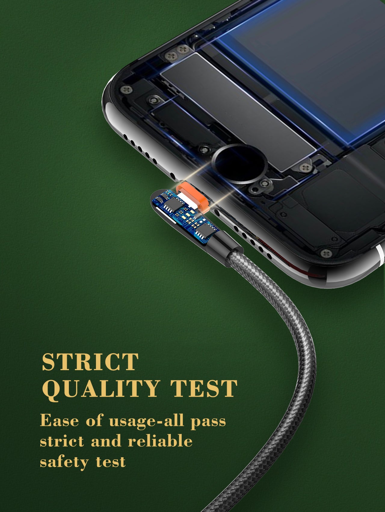 LS561 ladekabel med 90 graders bend på kontaktpluggen. Type C til C