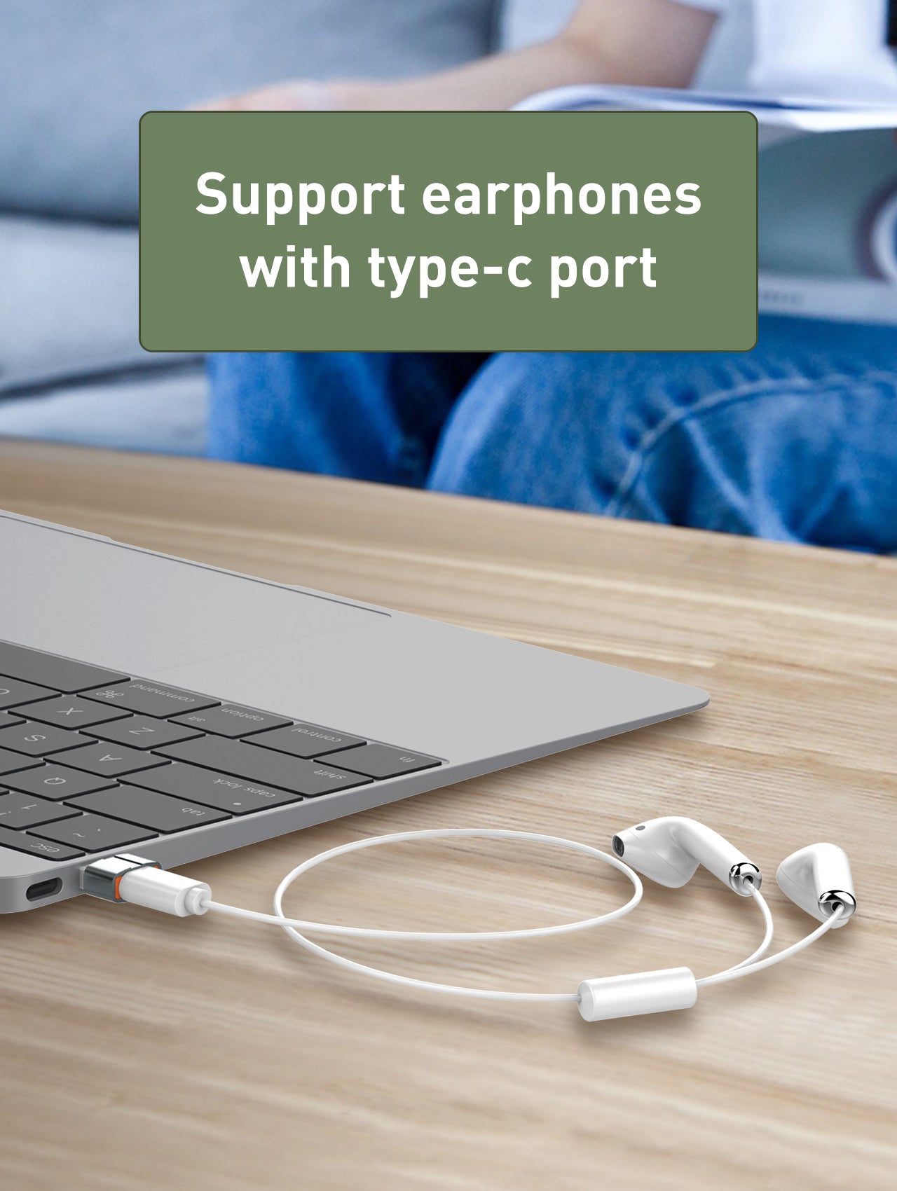 LC150 - overgang type-C til USB - støtter hurtiglading