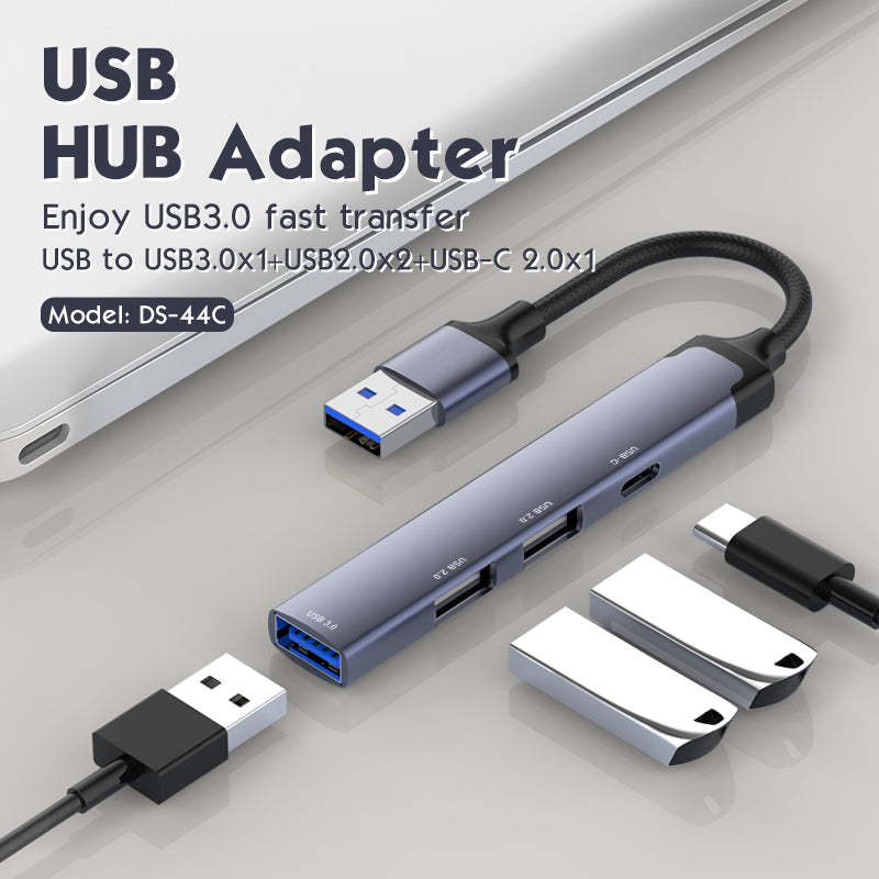 4 i 1 USB docking - utvider antall utganger/innganger