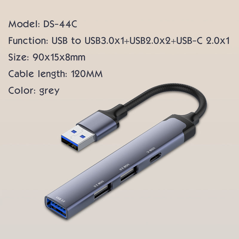 4 i 1 USB docking - utvider antall utganger/innganger