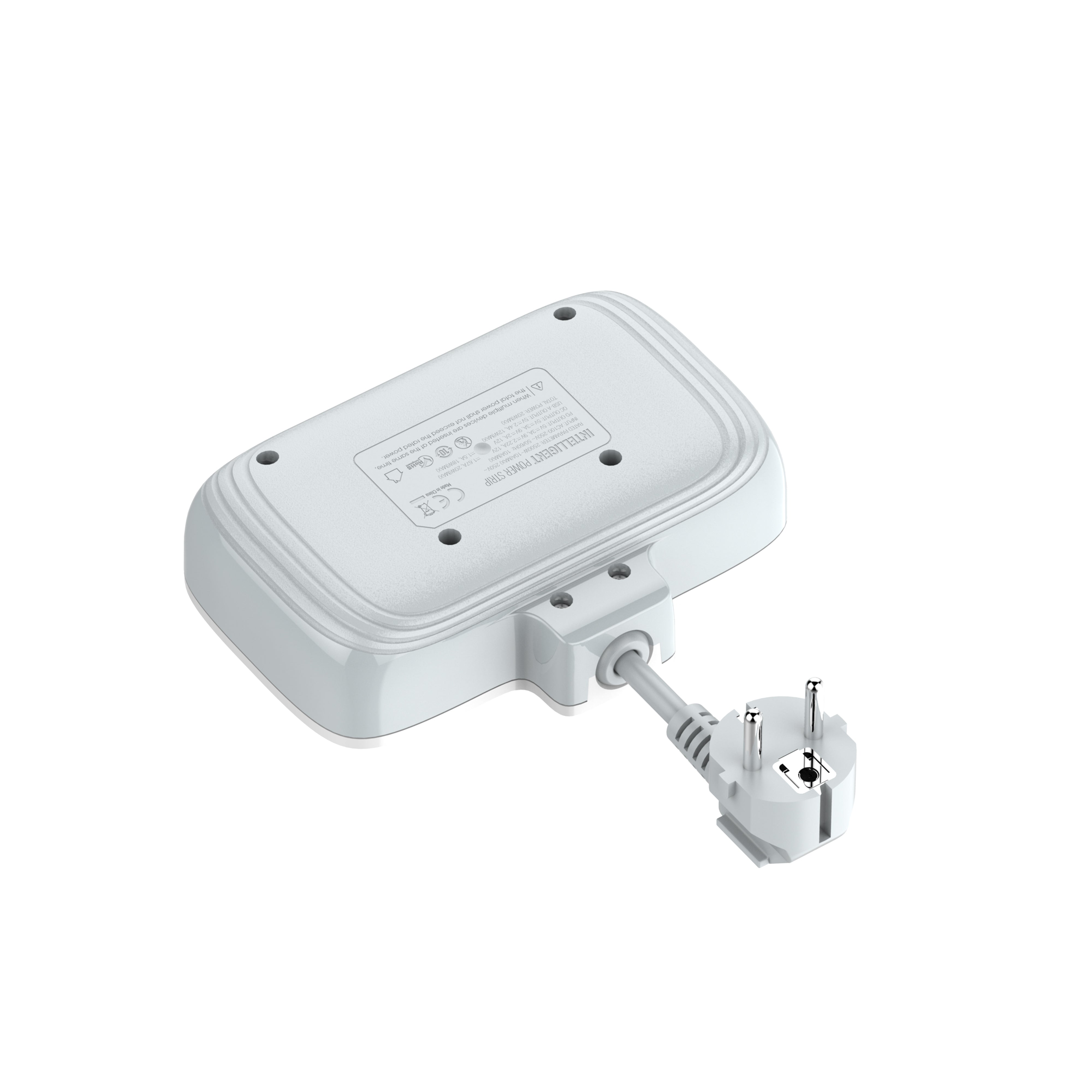 SE2435 Smart kabelforgrener for vegg med 2 strømutganger og USB/USB-C hurtiglader