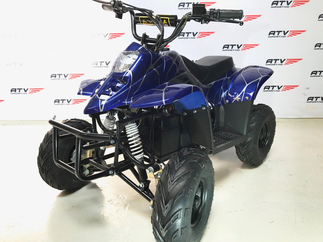 Elektrisk børsteløs, stor barne ATV blå F1
