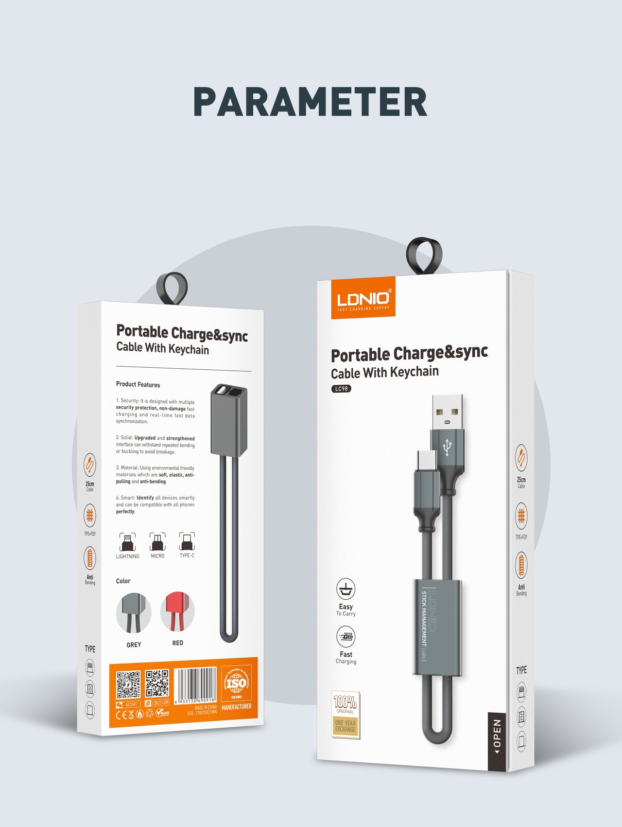 LC98 Smart reise-ladekabel