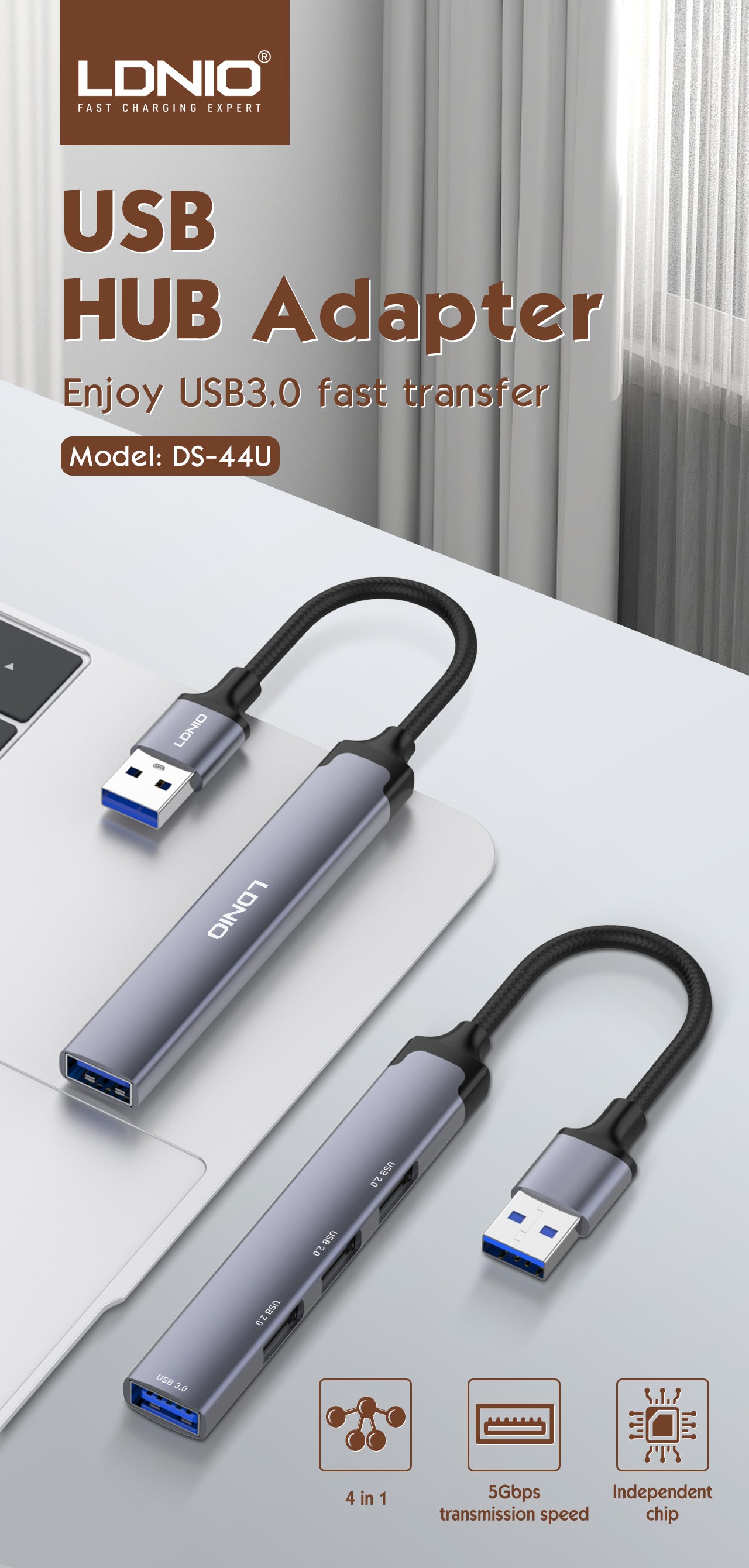 DS44-U Docking med USB-A tilkobling